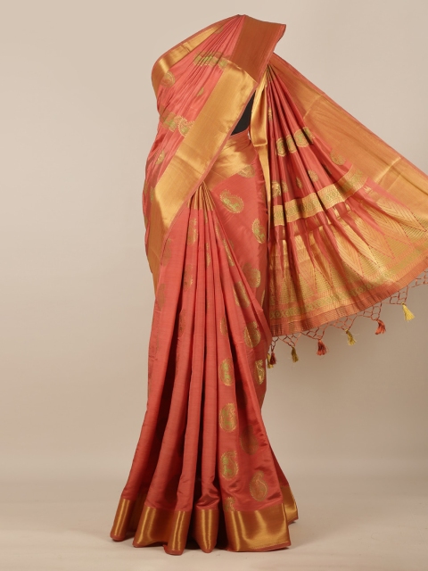 

Pothys Pink Woven Design Jute Silk Saree