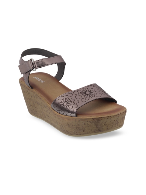 

Mochi Women Brown Embellished Wedges
