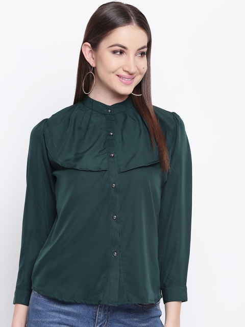

Mayra Women Green Regular Fit Solid Casual Shirt