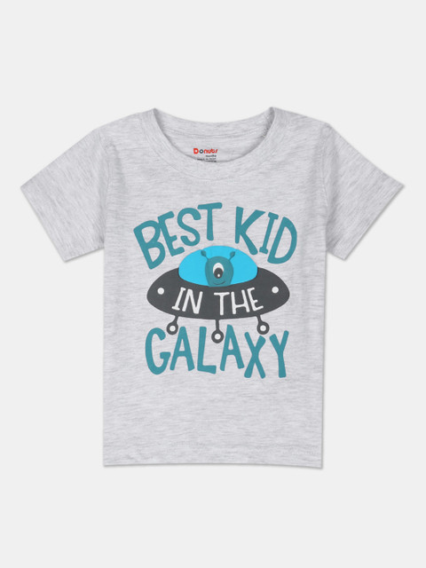 

Donuts Boys Grey Printed Round Neck T-shirt