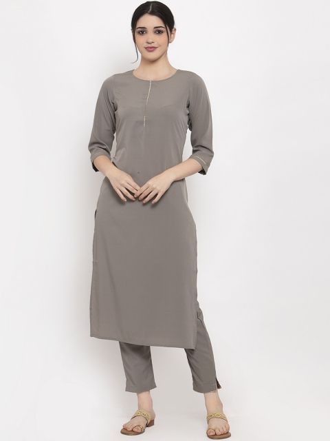 

ALC Creations Women Grey Solid Kurta with Trousers