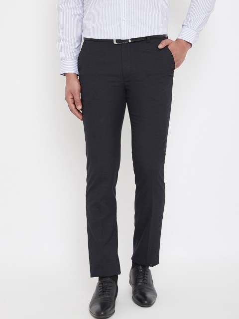 

Canary London Men Black Slim Fit Solid Formal Trousers