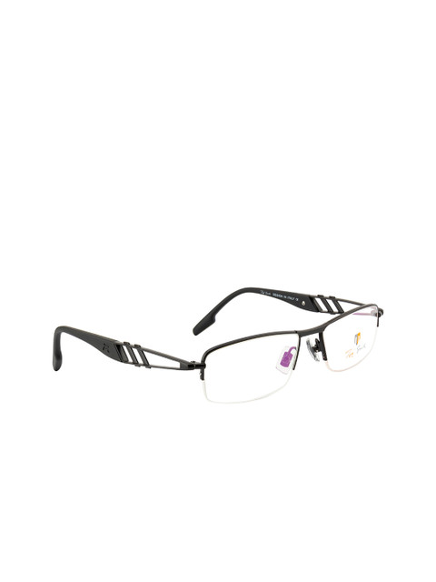 

Ted Smith Unisex Black Solid Half Rim Rectangle Frames TSK-7112_NNI10