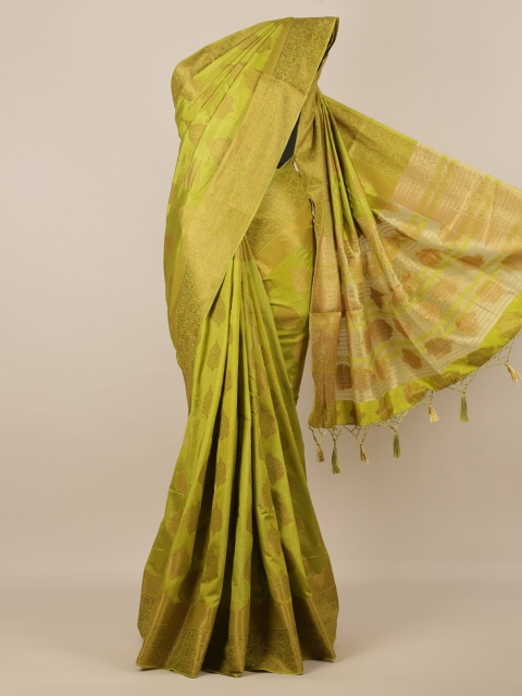

Pothys Green Woven Design Jute Silk Saree