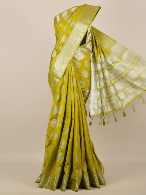 

Pothys Green Woven Design Jute Silk Saree