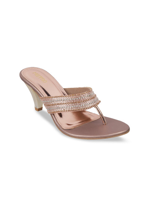 

Metro Women Beige Embellished Sandals