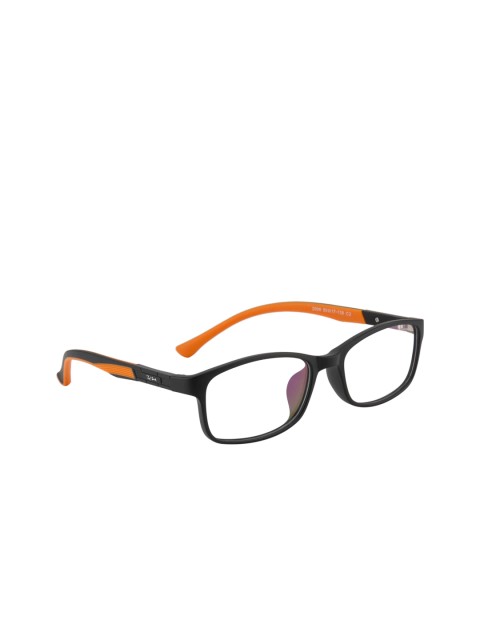 

Ted Smith Unisex Black & Mustard Solid Full Rim Rectangle Frames