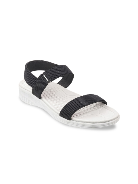 

Mochi Women Black Woven Design Comfort Heels