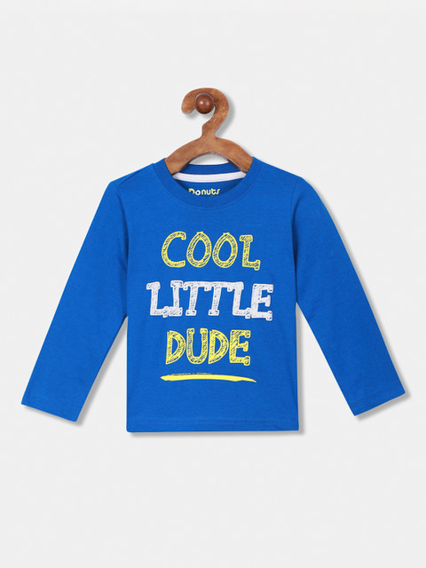 

Donuts Boys Blue Printed Round Neck T-shirt