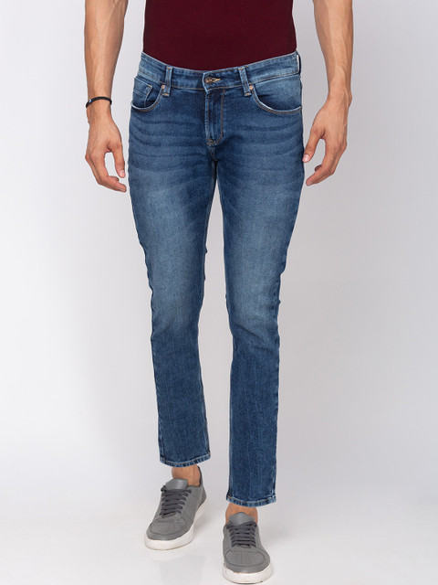 

SPYKAR Men Blue Tapered Fit Low-Rise Clean Look Jeans