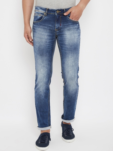 

American Archer Men Blue Slim Fit Low-Rise Low Distress Jeans