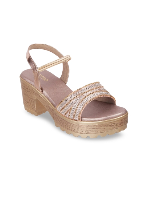

Metro Women Beige Embellished Sandals