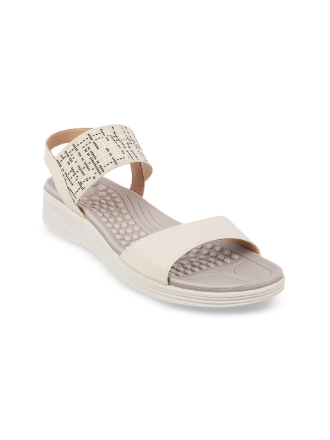 

Mochi Women Beige Textured Comfort Heels
