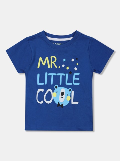 

Donuts Boys Blue Printed Round Neck T-shirt