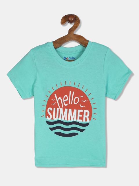 

Donuts Boys Blue Printed Round Neck T-shirt