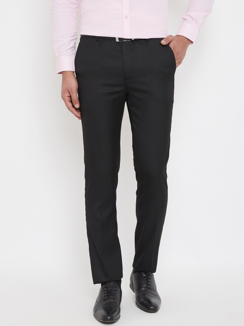 

Canary London Men Black Slim Fit Solid Formal Trousers
