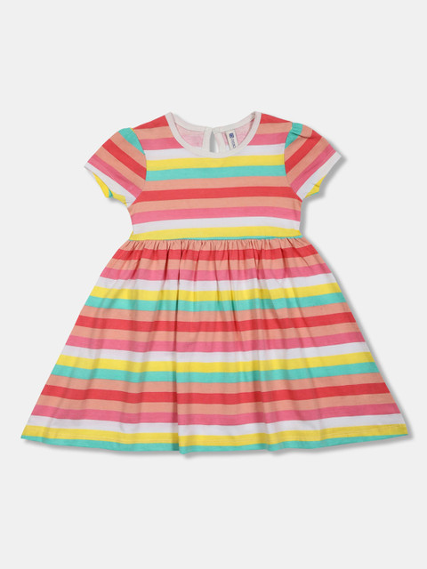 

Cherokee Girls Multicoloured Striped Fit and Flare Dress, Multi