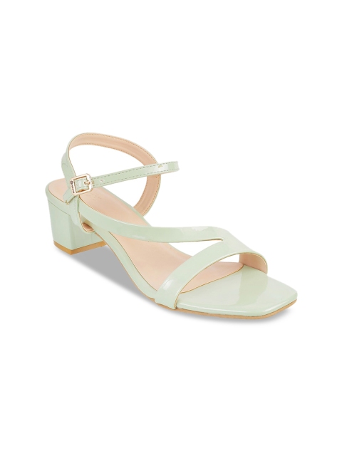 

Mochi Women Green Solid Block Heels
