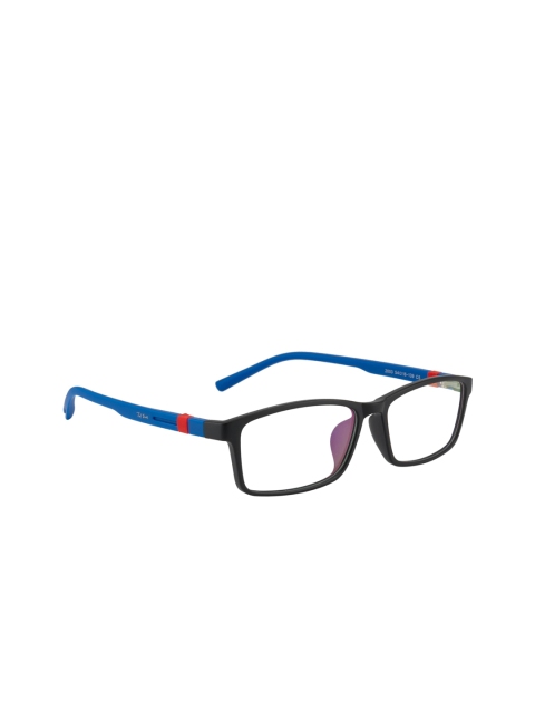 

Ted Smith Unisex Black & Blue Colourblocked Full Rim Rectangle Frames