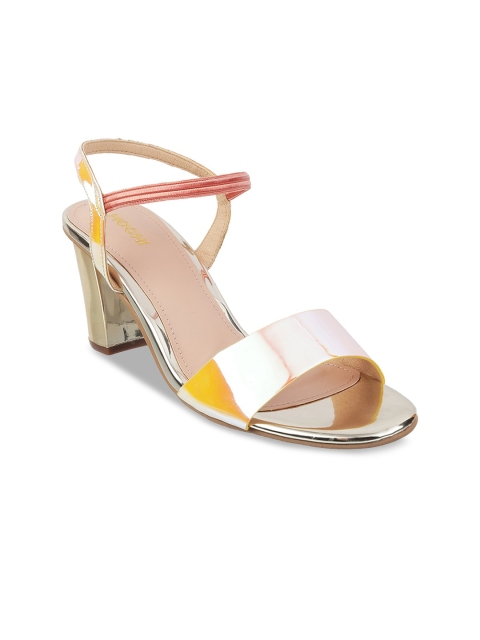 

Mochi Women Multicoloured Solid Block Heels, Multi