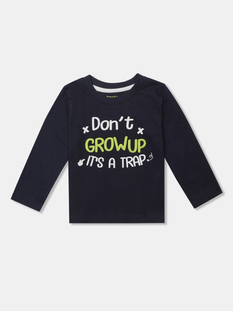 

Donuts Boys Navy Blue Printed Round Neck T-shirt