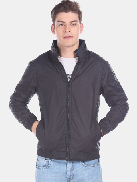 

Ruggers Men Black Solid Bomber