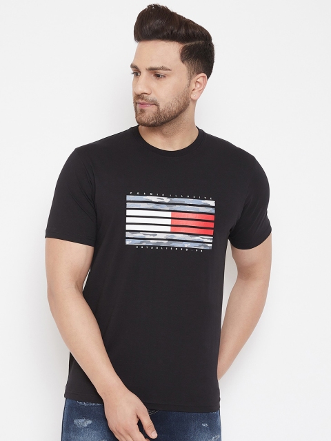 

98 Degree North Men Black Printed Round Neck T-shirt
