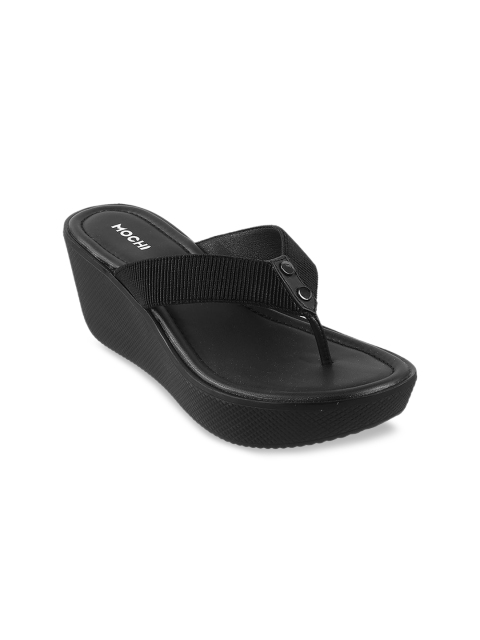 

Mochi Women Black Solid Wedges