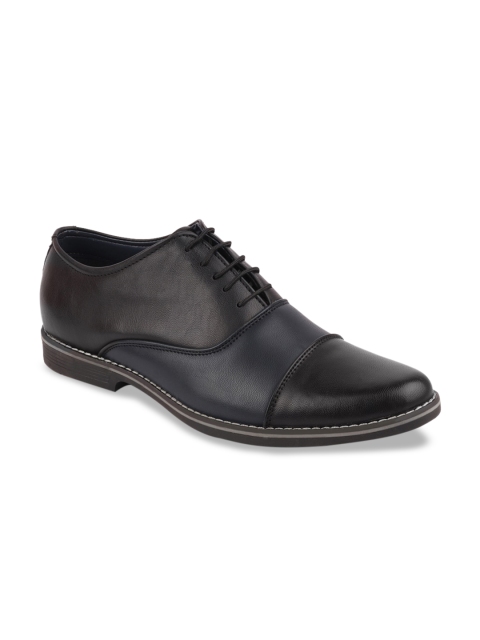 

FAUSTO Men Black Solid Formal Oxfords