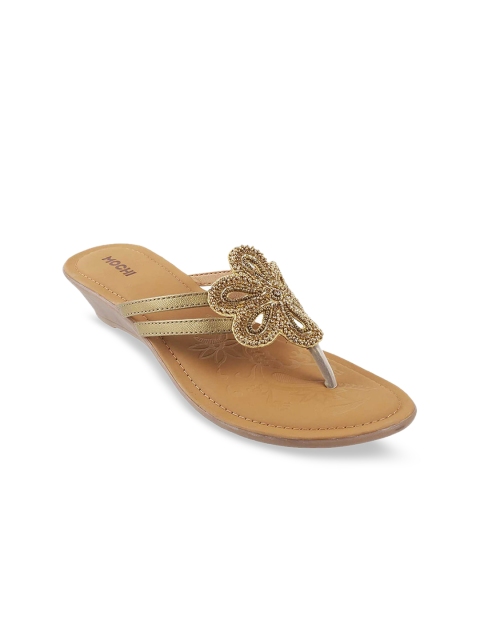 

Mochi Women Gold-Toned Embellished Wedges
