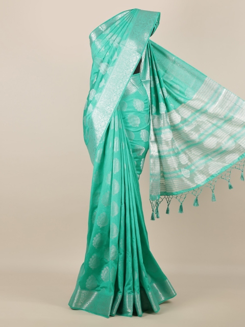 

Pothys Green Woven Design Jute Silk Saree