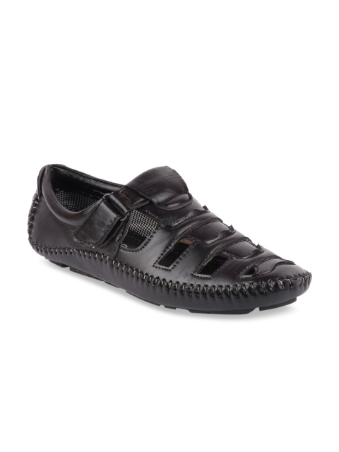 

FAUSTO Men Black Shoe-Style Sandals