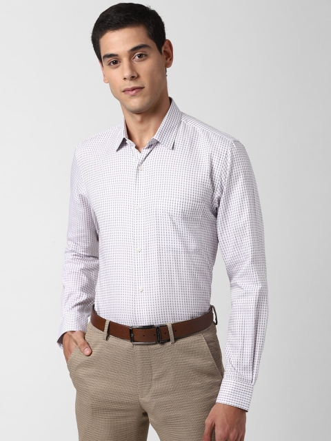 

Peter England Men White Slim Fit Printed Formal Shirt