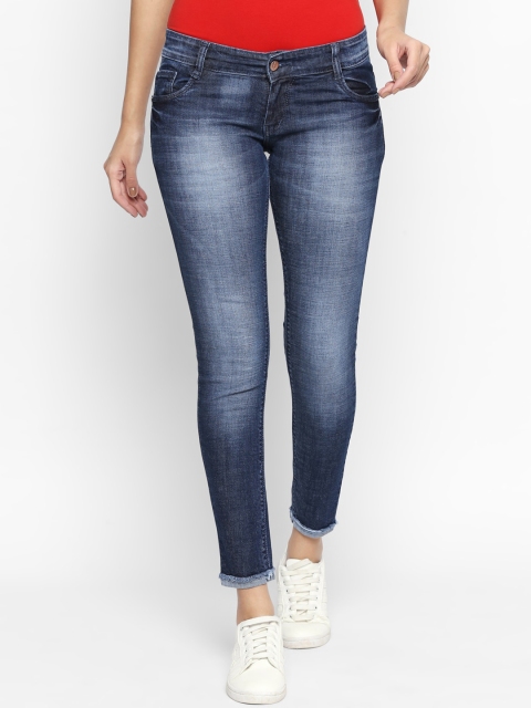 

PURPLE WATER Women Blue Slim Fit High-Rise Clean Look Jeans