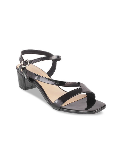 

Mochi Women Black Solid Sandals