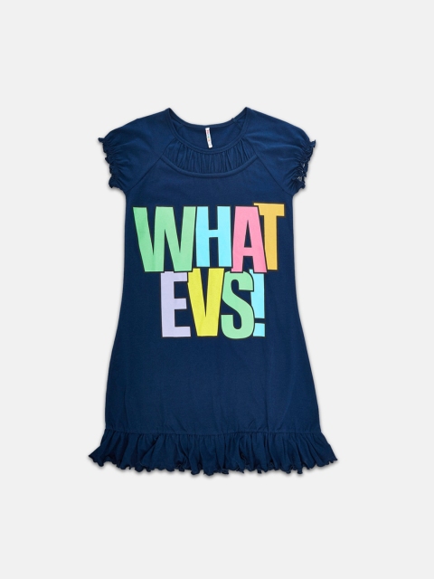 

POPPERS by Pantaloons Girls Navy Blue Printed Nightdress