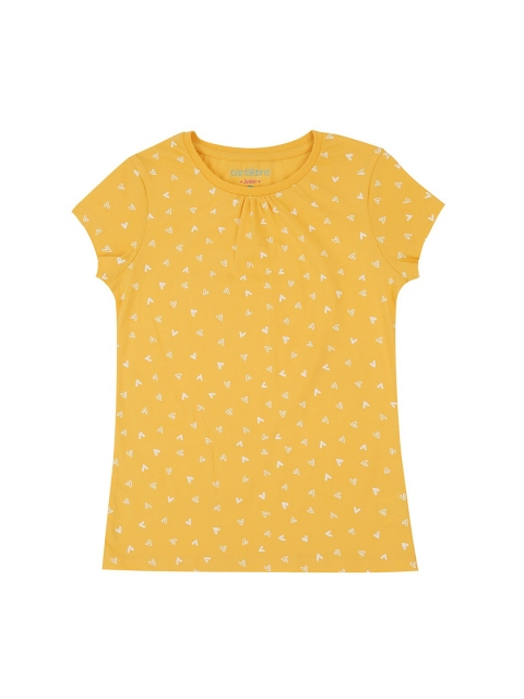 

Pantaloons Junior Girls Yellow Printed Round Neck T-shirt