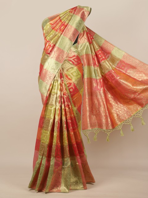 

Pothys Multicoloured Woven Design Jute Silk Saree, Multi