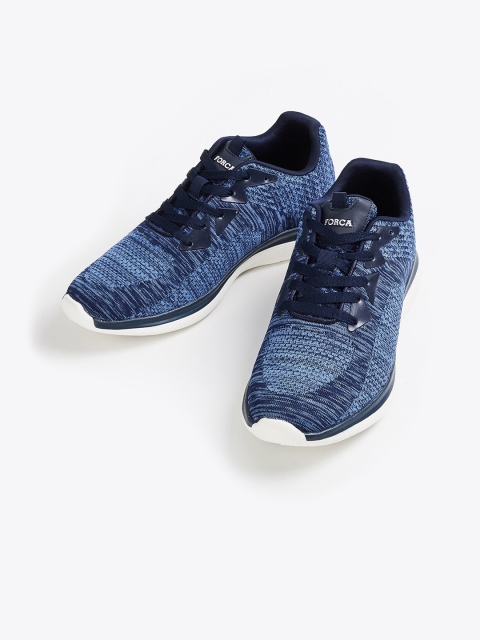 

Forca Men Navy Blue Woven Design Sneakers