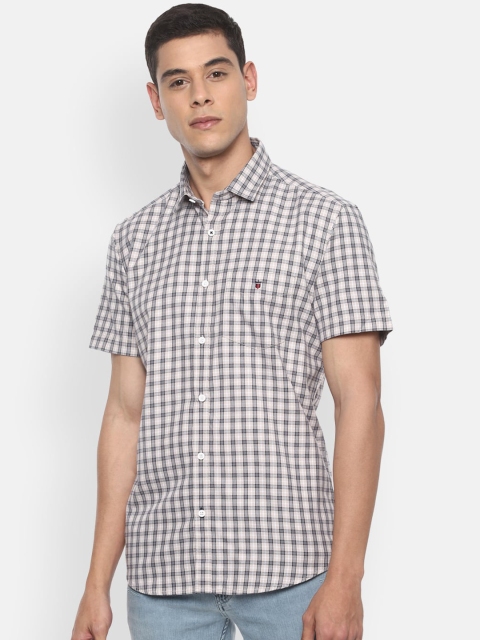 

Louis Philippe Sport Men Beige & Black Slim Fit Checked Casual Cotton Shirt