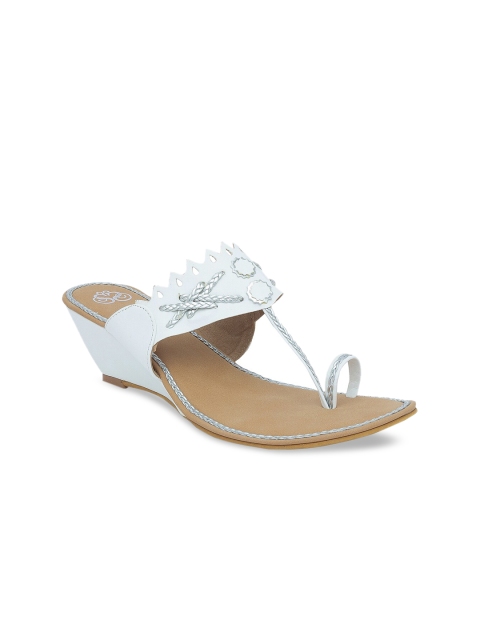 

Sole To Soul Women White Embellished Wedges
