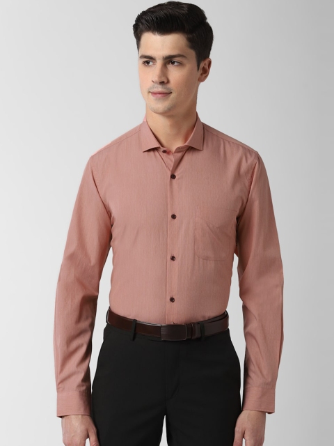 

Peter England Men Brown Slim Fit Solid Cotton Formal Shirt