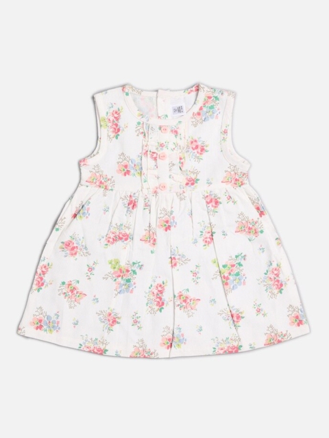 

TOFFY HOUSE Girls White Printed A-Line Dress