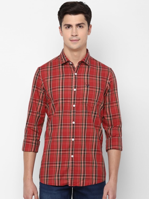 

Allen Solly Sport Men Red & Brown Regular Fit Checked Casual Cotton Shirt