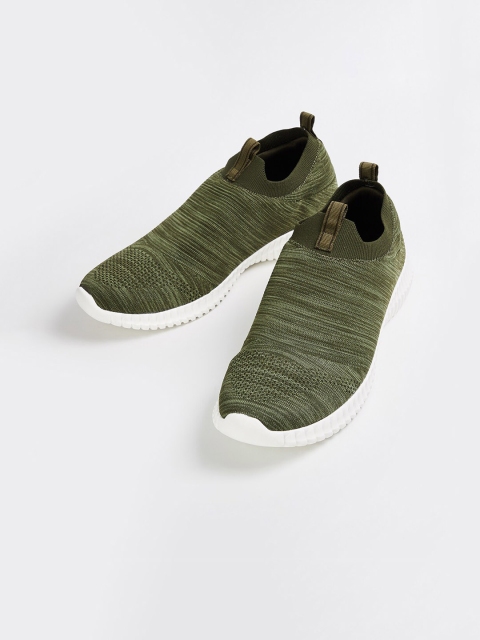 

Forca men woven design slip-on sneakers, Olive