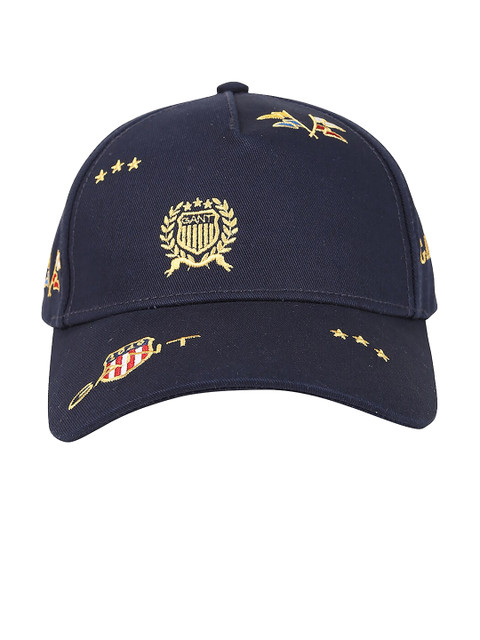 

GANT Unisex Kids Navy Blue & Yellow Printed Baseball Cap