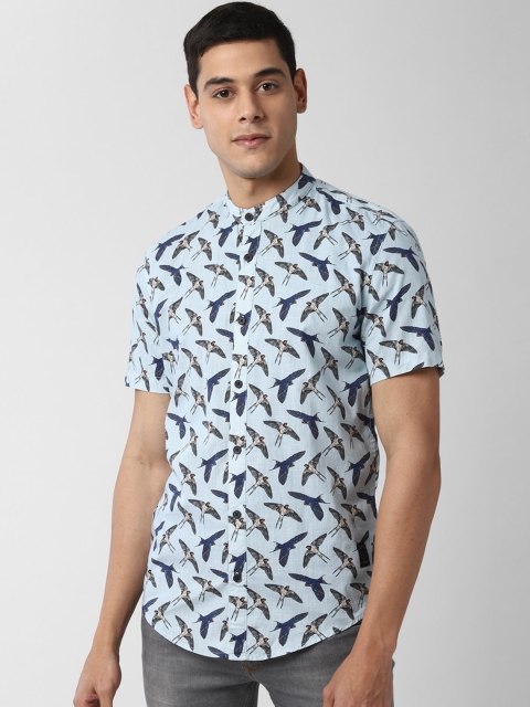 

Peter England Casuals Men Blue Slim Fit Printed Casual Shirt