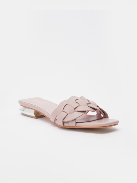 

shoexpress Women Pink Solid PU Open Toe Flats