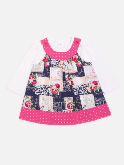 

TOFFY HOUSE Girls Pink Printed A-Line Dress
