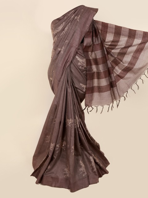 

Pothys Brown Woven Design Jute Cotton Saree